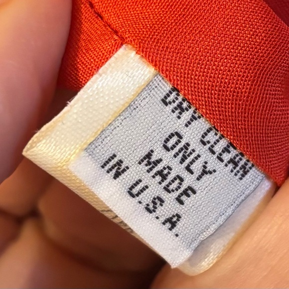 Ann Lawrence Vintage Red and Multicolor Long Sleeve Party Dress Size 8 - Picture 8 of 12